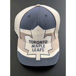 Toronto Maple Leafs Old Time Hockey Mesh Flex Fitted Hat Cap Men NHL
